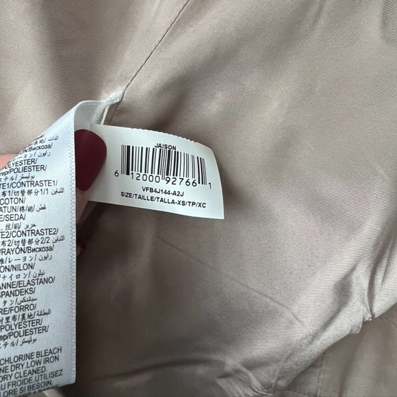 BCBG Maxazria Jaison Tan Striped Fringe Moto Jacket XS - Picture 9 of 9